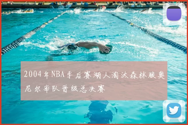 2004年NBA季后赛湖人淘汰森林狼奥尼尔率队晋级总决赛